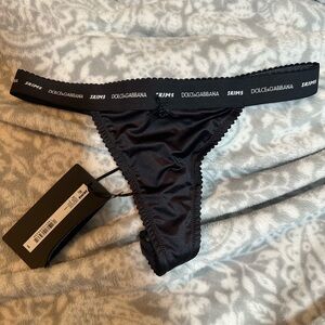 Dolce & Gabbana x Skims Black Thong